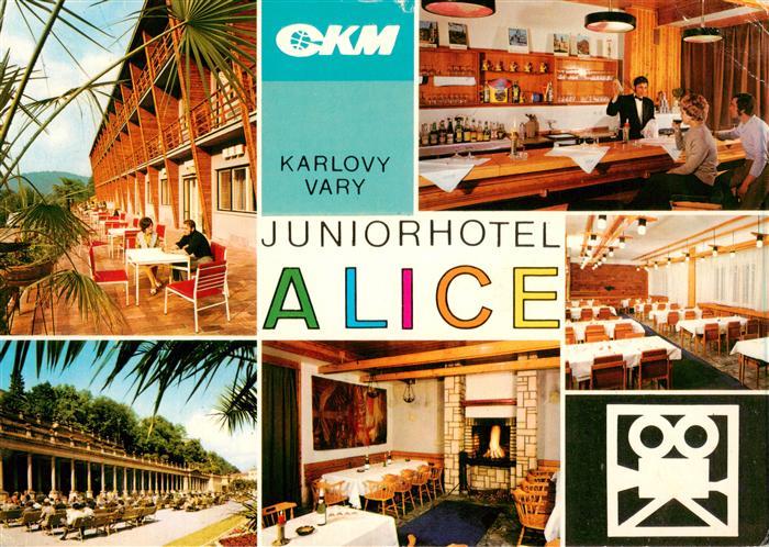 Karlovy Vary Karlsbad Juniorhotel Alice Gastraeume Bar Terrasse