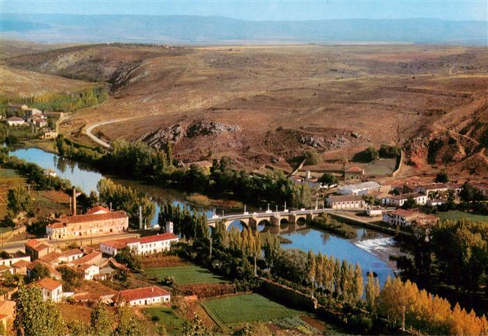 Soria Castilla ES Panoramics de la rivera de rio Duero Fliegeraufnahme