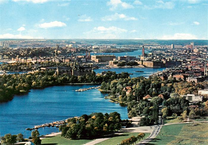 Stockholm Utsikt fran Kaknaestornet Djurgarden