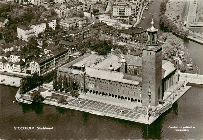 Stockholm Stadshuset Fliegeraufnahme
