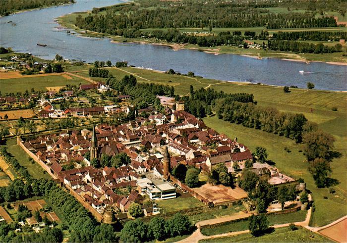 Zons Rhein Fliegeraufnahme