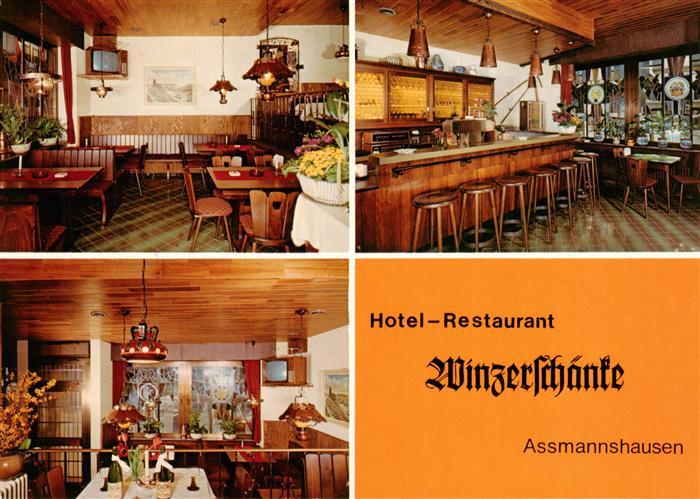 Assmannshausen Rhein Hotel Restaurant Winzerstube Gastraeume Bar