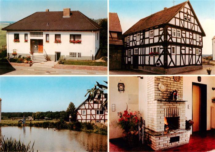 Leimsfeld Pension George Georg Fachwerkhaus Kaminzimmer Teich