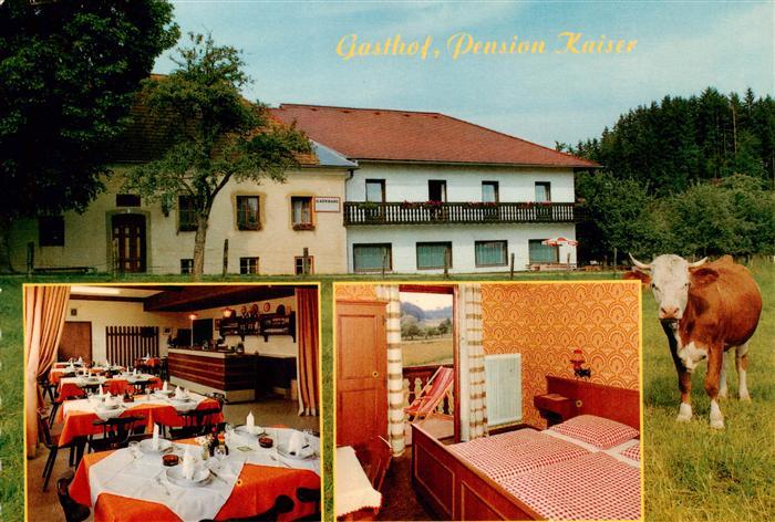 St Veit Glan Kaernten AT Gasthof Pension Kaiser Gastraum Zimmer Kuh