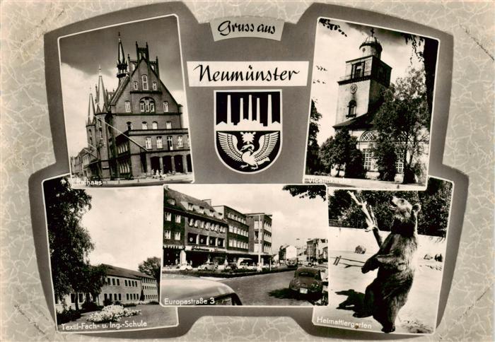 Neumuenster Schleswig-Holstein Rathaus Textil Fachschule Europastrasse Heimattl