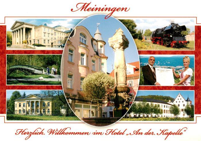 Meiningen Thueringen Hotel an der Kapelle Staatstheater Bogenbruecke Kleines Pal