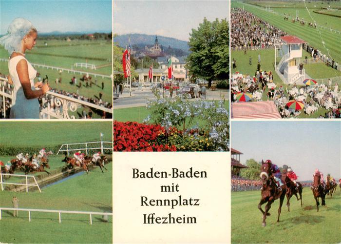 BADEN-BADEN BW mit Rennplatz Iffezheim Rennplatzszenen