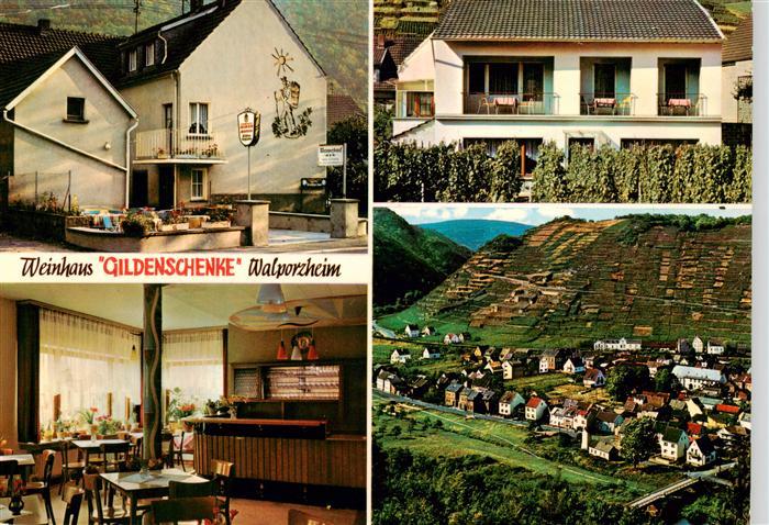 Walporzheim Weinhaus Gildenschenke Gastraum Fliegeraufnahme