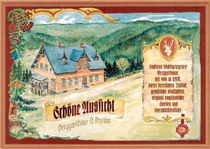 Klingenthal Vogtland Berggasthaus Pension Schoene Aussicht Illustration