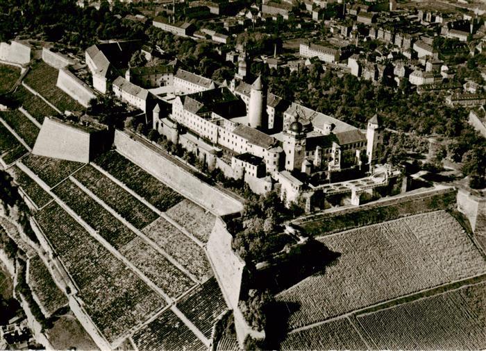 Wuerzburg Bayern Festung Marienberg Fliegeraufnahme