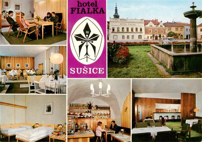 Susice Schuettenhofen CZ Hotel Fialka Gastraeume Zimmer Bar Brunnen