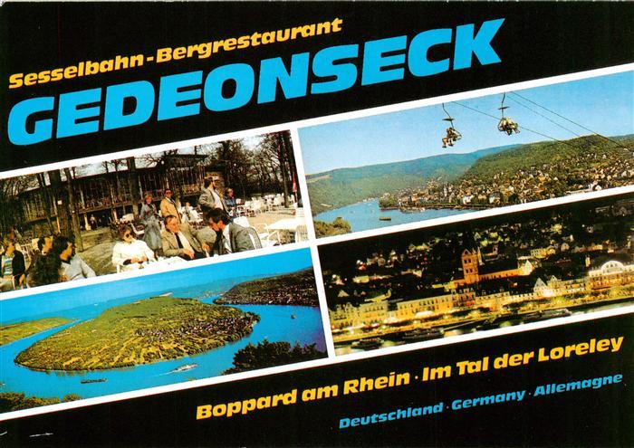 Boppard Rhein Sesselbahn Bergrestaurant Gedeonseck Fliegeraufnahme