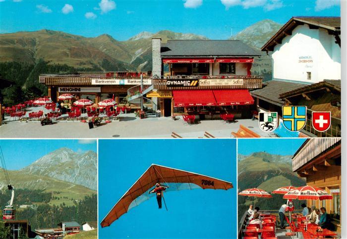 Davos-Platz GR Jschalp Bergrestaurant am Jakobshorn Seilbahn Drachenflieger Terr