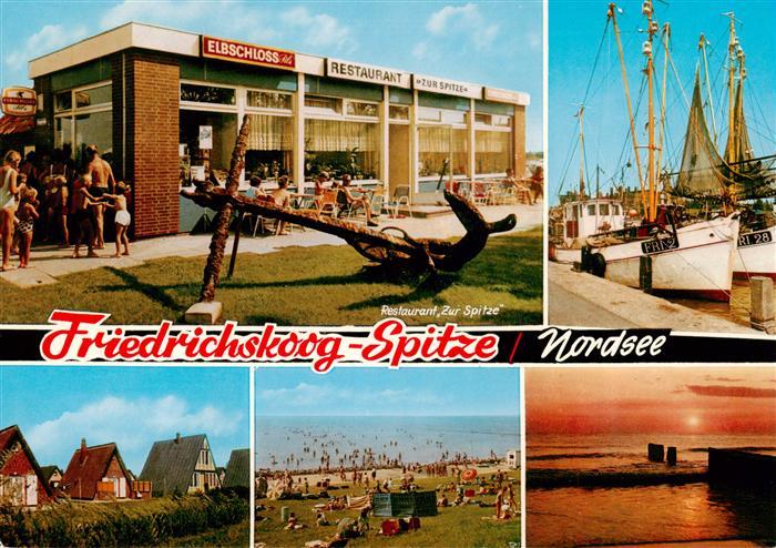 Friedrichskoog Nordseebad Restaurant Zur Spitze Fischerhafen Bungalows Strandpar