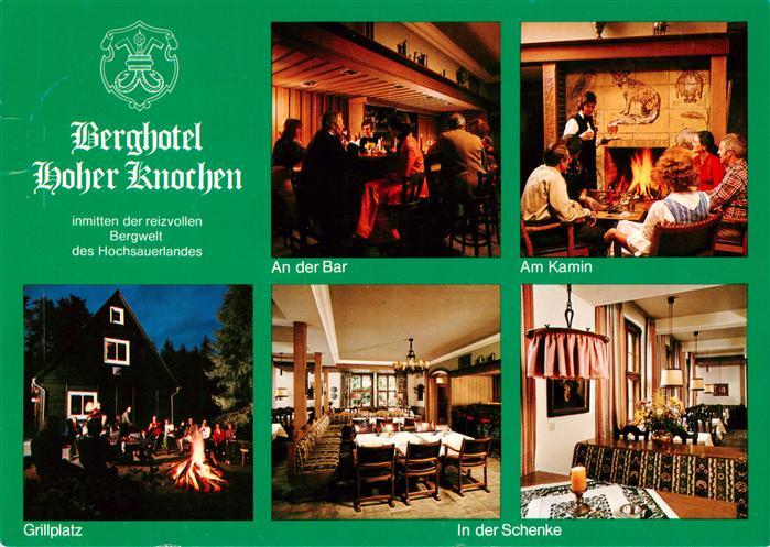 Schmallenberg Berghotel Hoher Knochen Bar Kaminzimmer Grillplatz In der Schenke