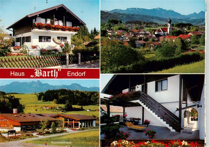 Endorf Bad Haus Barth Kurmittelhaus Treppenaufgang Panorama Kirche