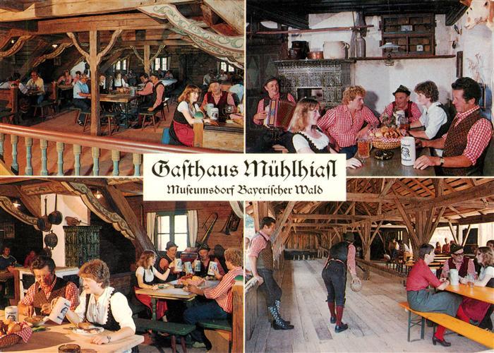 Tittling Gasthaus Muehlhiasl Museumsdorf im Bayerischen Wald Gastraeume Kegelbah