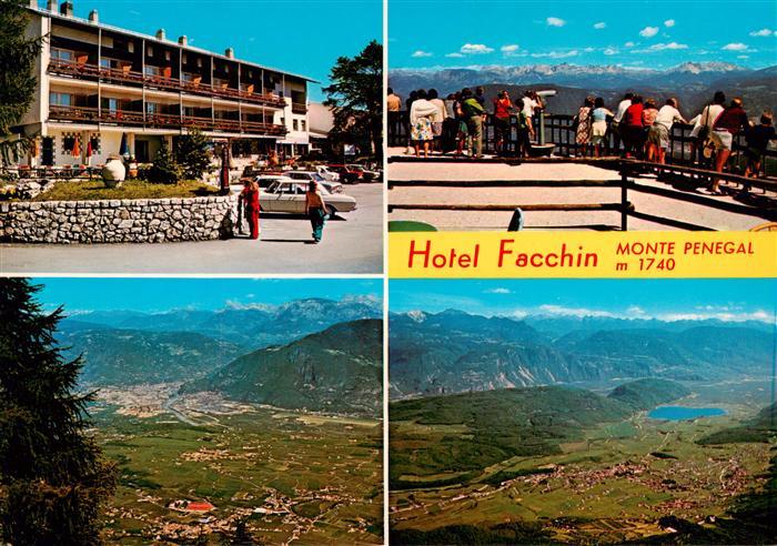 Monte Penegal 1740m Dolomiti IT Hotel Facchin Terrasse Fliegeraufnahmen