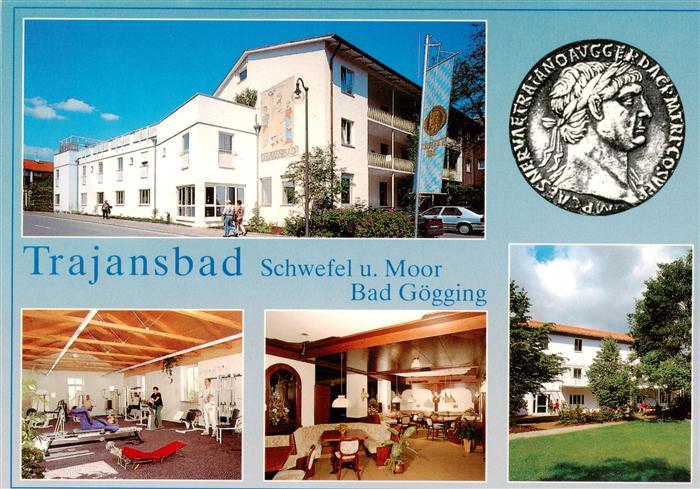 Bad Goegging Schwefel und Moorbad Trajansbad Gymnastikhalle Foyer Park