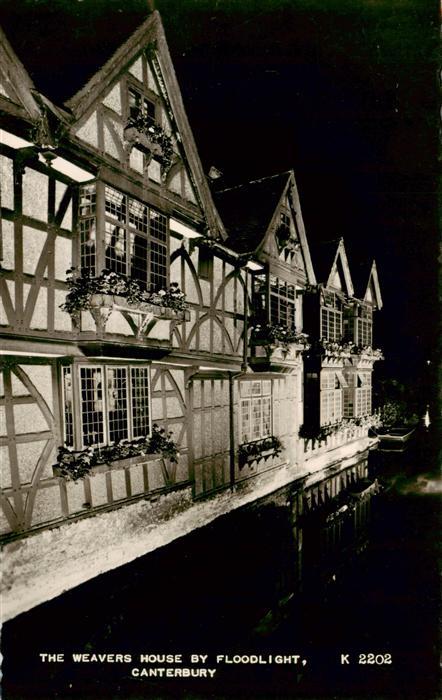 Canterbury  Kent UK The Weavers House by Floodlight