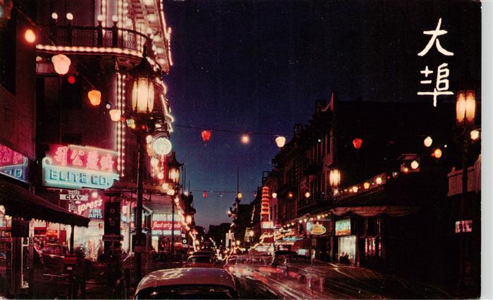 San Francisco California USA Chinatown at night