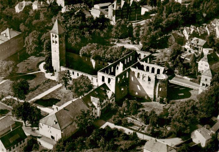Bad Hersfeld Fliegeraufnahme mit Schlossruine und Kirche