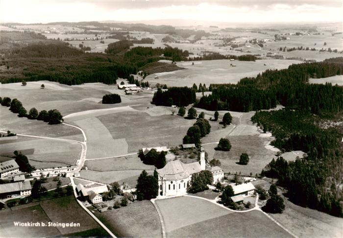 Steingaden Allgaeu Fliegeraufnahme mit Wieskirch