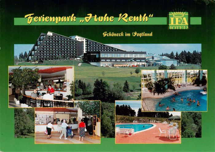 Schoeneck Vogtland IFA Ferienpark Hohe Reuth Gastraum Bar Frei und Hallenbad