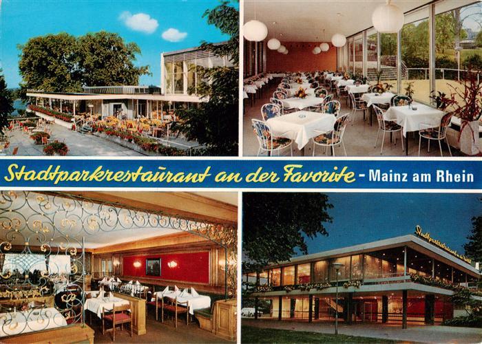 Mainz Rhein Stadtparkrestaurant an der Favorite Gastraeume Terrasse