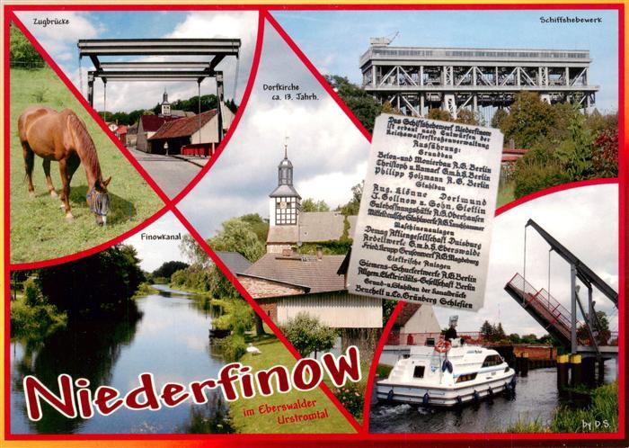 Niederfinow Zugbruecke Finowkanal Dorfkirche Schiffshebewerk