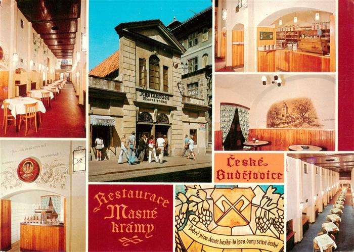 Ceske Budejovice Budweis CZ Restaurace Masne kramy Teilansichten