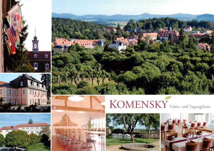 Herrnhut Komensky Gaeste und Tagungshaus Panorama Teilansichten Gastraeume