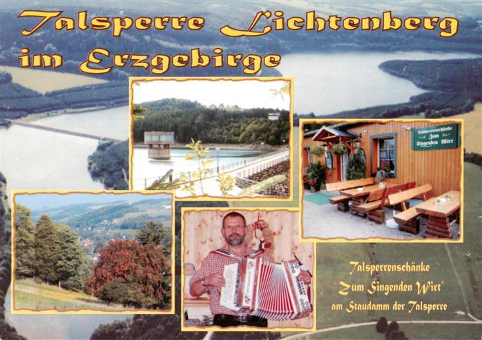 Lichtenberg Erzgebirge Talsperrenschaenke Zum Singenden Wirt Panorama Terrasse
