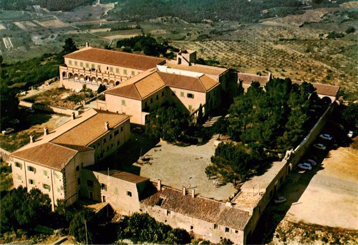 Randa Mallorca Santuario de NTRA SRA de Cura Fliegeraufnahme
