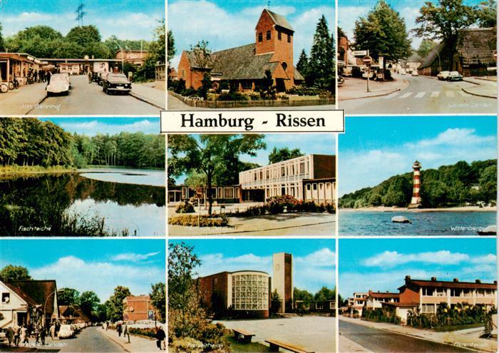 Rissen Hamburg Am Bahnhof Fischteiche Kirche Wedeler Landstrasse Wittenberge Fle