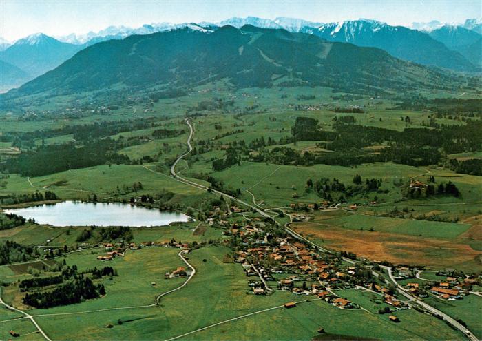 Bayersoien Oberammergau Moorbadeort im Pfaffenwinkel Fliegeraufnahme