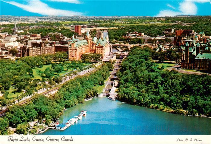 Ottawa Canada Flight Locks Air view