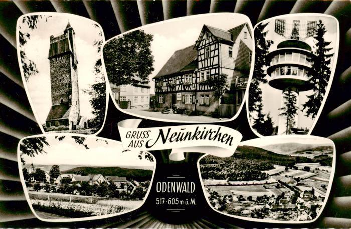 Neunkirchen Odenwald Gasthaus Zur Neunkircher Hoehe Burg Turm Panorama