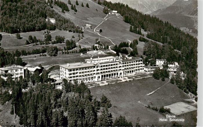 Davos GR Hotel Schatzalp Fliegeraufnahme