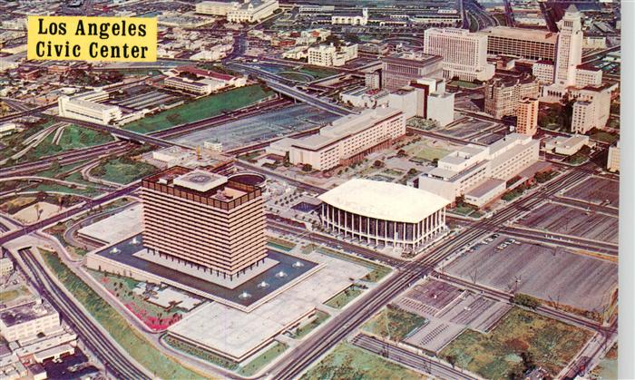 Los Angeles California Aerial view of Civic Center