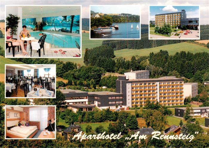 Wurzbach Aparthotel Am Rennsteig Schwimmbad Gastraum Zimmer Seepartie