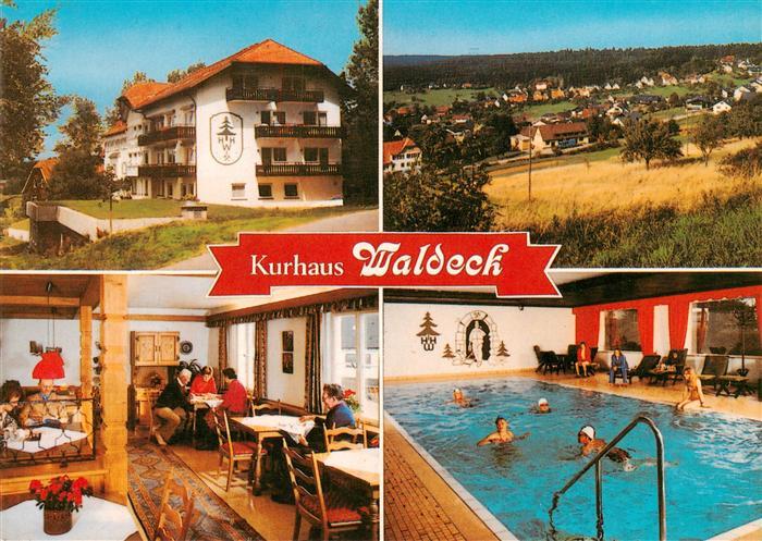 Hallwangen Kurhaus Waldeck Gastraum Hallenbad Panorama