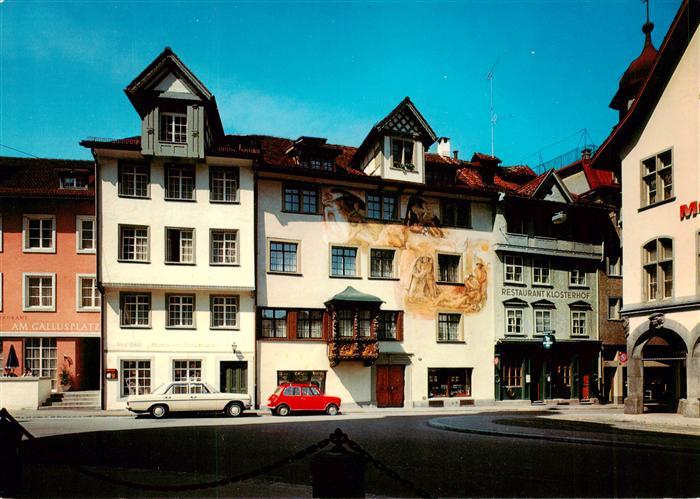 St Gallen SG Haus Greif mit Fresko
