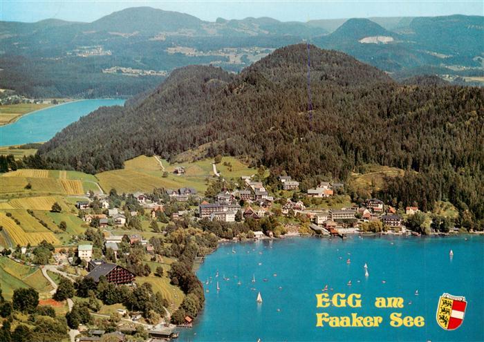 Egg Faakersee Kaernten AT Fliegeraufnahme