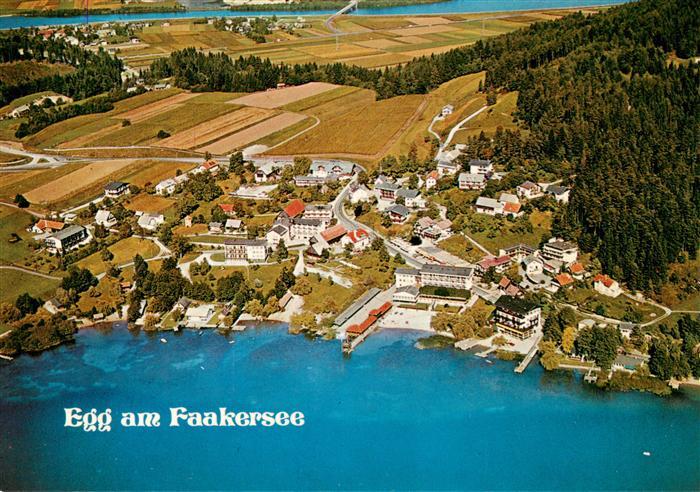 Egg Faakersee Kaernten AT Fliegeraufnahme
