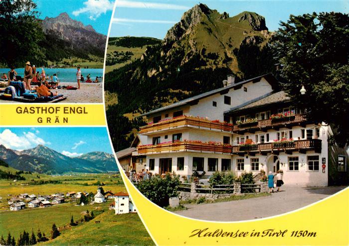 Graen Tannheimertal Tirol AT Gasthof Engel Strand Panorama