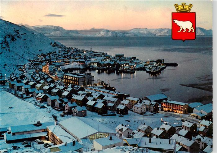 Hammerfest Norge Winterpanorama Fliegeraufnahme