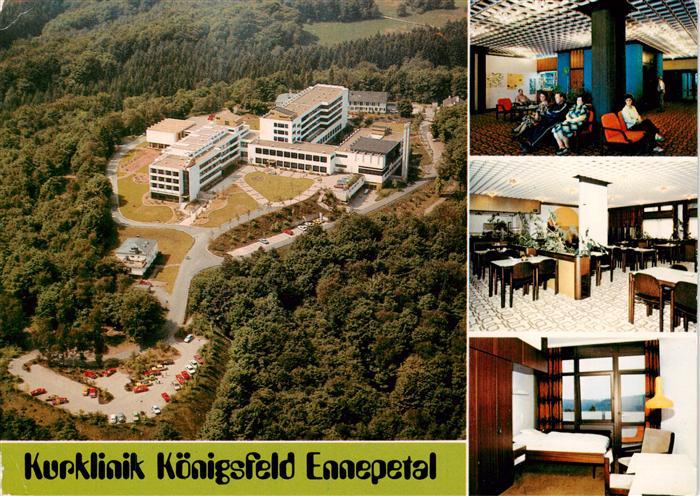 Ennepetal Kurklinik Koenigsfeld Fliegeraufnahme Foyer Speisesaal Zimmer