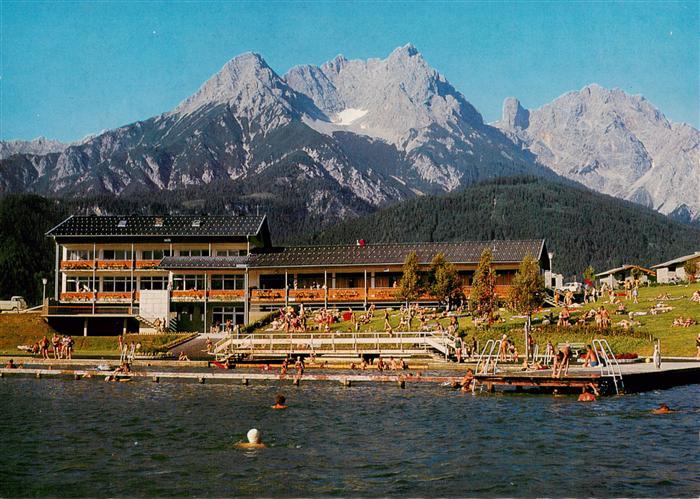 Saalfelden Steinernes Meer AT Strandbad und Restaurant am Ritzensee mit Steinern
