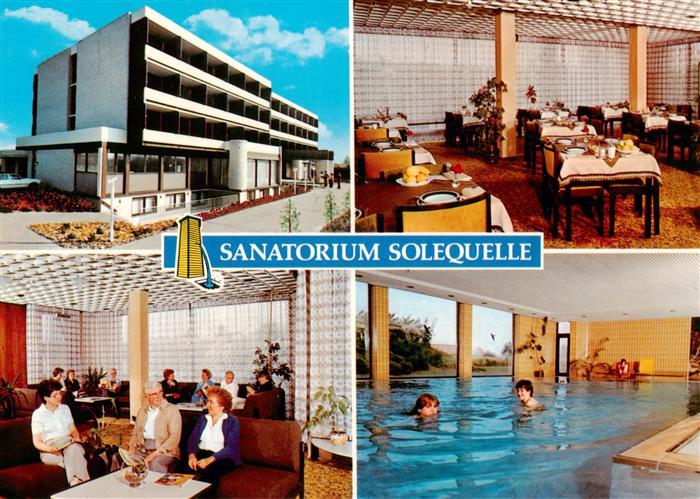 Bad Westernkotten Sanatorium Solequelle Hallenbad Speisesaal Aufenthaltsraum